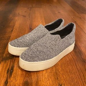 Lightly worn tweed Vince platform sneakers